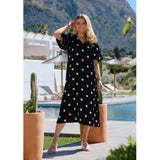 Liberté Liberte dam klänning DOTTI Dress BLACK CREME DOT