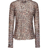 Liberté Liberte dam långärmad mesh top 4086 Top Leopard