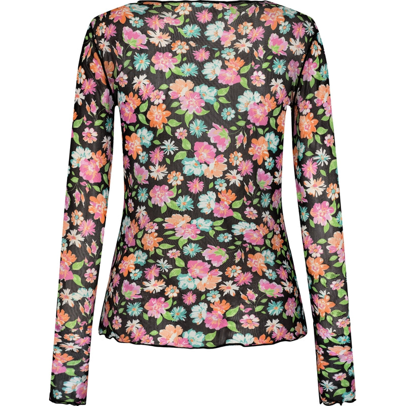 Liberté Liberte dam långärmad mesh top 4086 Top Mint orange flowers