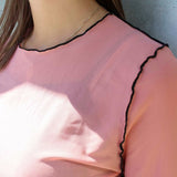 Liberté Liberte dam långärmad mesh top 4086 Top Rose Red