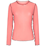 Liberté Liberte dam långärmad mesh top 4086 Top Rose Red