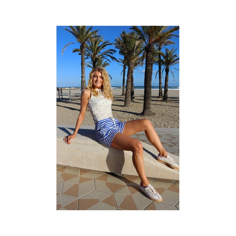 Liberté Liberte dam shorts ALMA 9517 Shorts STRIPE IVORY COBOLT