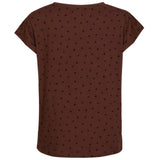 Liberté Liberté dam t-shirt 9581 ALMA T-shirt BROWN BLACK HEART