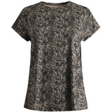Liberté Liberté dam t-shirt 9581 ALMA T-shirt Mocca Brown Lace
