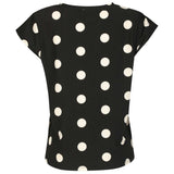 Liberté Liberté dam t-shirt 9581 ALMA T-shirt black big dot