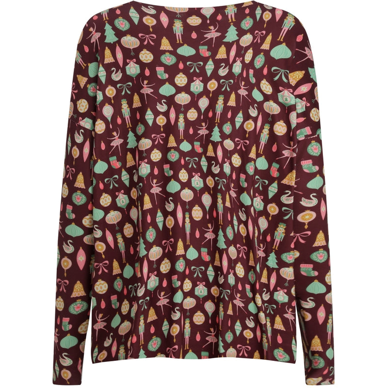 Liberté Liberté dam top ALMA - 9504 T-shirt long sleeves BALLERINA BORDEAUX