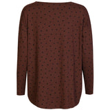 Liberté Liberté dam top ALMA - 9504 Restudsalg BROWN BLACK HEART