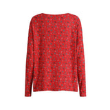Liberté Liberté dam top ALMA - 9504 T-shirt long sleeves CANDYCANE RED