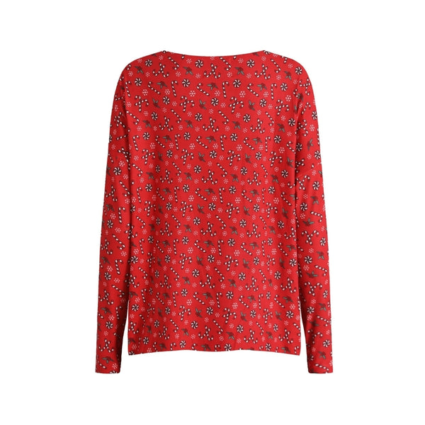 Liberté Liberté dam top ALMA - 9504 T-shirt long sleeves CANDYCANE RED