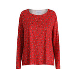 Liberté Liberté dam top ALMA - 9504 T-shirt long sleeves CANDYCANE RED
