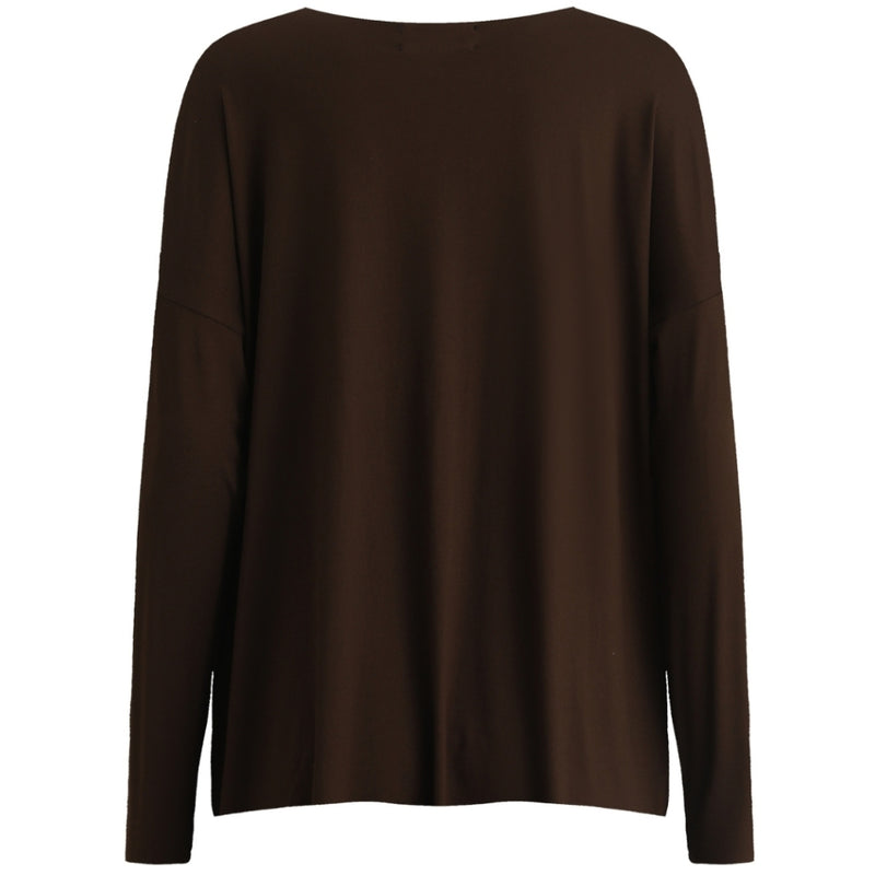 Liberté Liberté dam top ALMA - 9504 T-shirt long sleeves Mocca