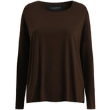 Liberté Liberté dam top ALMA - 9504 T-shirt long sleeves Mocca