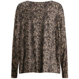 Liberté Liberté dam top ALMA - 9504 T-shirt long sleeves Mocca Brown Lace