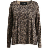 Liberté Liberté dam top ALMA - 9504 T-shirt long sleeves Mocca Brown Lace