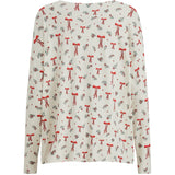 Liberté Liberté dam top ALMA - 9504 T-shirt long sleeves RED BOW CREME