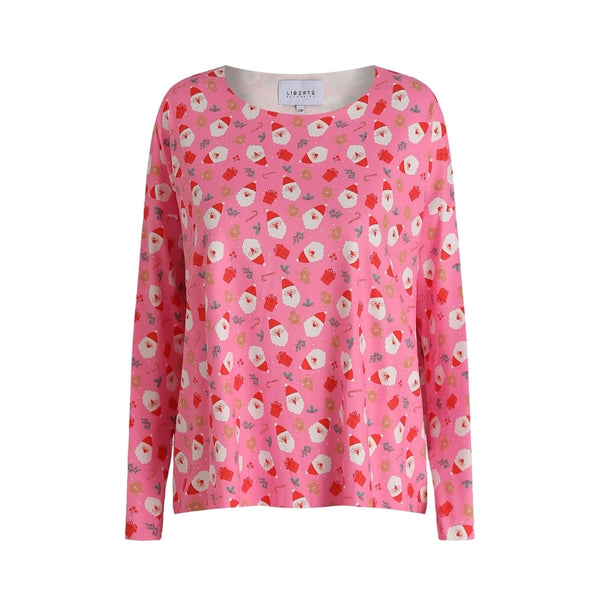 Liberté Liberté dam top ALMA - 9504 T-shirt long sleeves SANTA PINK