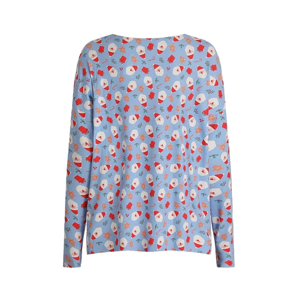 Liberté Liberté dam top ALMA - 9504 T-shirt long sleeves SANTA SKYBLUE