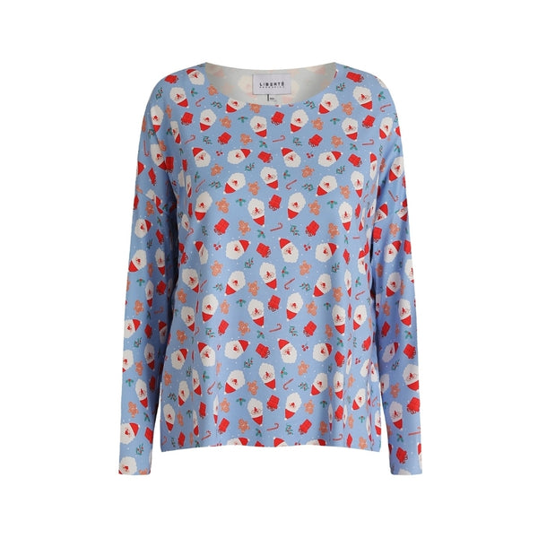 Liberté Liberté dam top ALMA - 9504 T-shirt long sleeves SANTA SKYBLUE