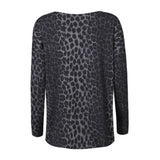 Liberté Liberté dam top ALMA FLEECE 9354 Blouse DARK GREY LEO
