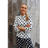 Liberté Liberte damblus Flora Blouse WHITE BLACK BIG DOT