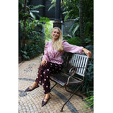 Liberté Liberte dam byxor Dotti Pant PLUM ROSE BIG DOT