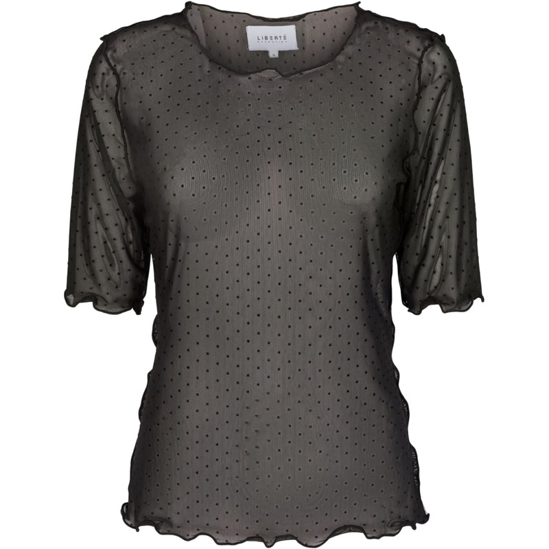 Liberté Liberte dam mesh top 21078 Blouse Black Dot