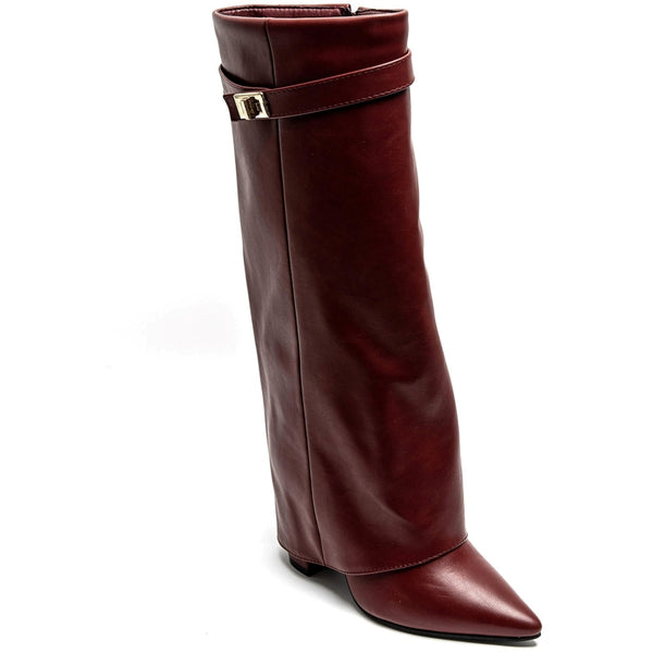 SHOES Luc Dam folded boots 8623A Shoes Wine