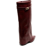 SHOES Luc Dam folded boots 8623A Shoes Wine