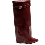 SHOES Luc Dam folded boots 8623A Shoes Wine