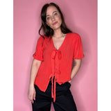 LULULIA Lululia Dam Skjorta LuBella 6191 Shirt Red