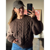 LULULIA Lululia Dame Strik LuThilde 8187 Knit DarkBrownZ9008