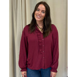 LULULIA Lululia dam blus LuEllen 5897 Shirt Bordeaux