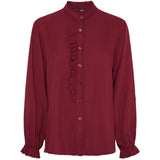 LULULIA Lululia dam blus LuEllen 5897 Shirt Bordeaux