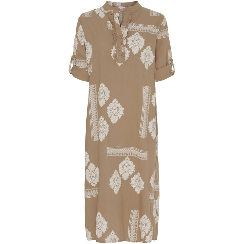 LULULIA Lululia dam klänning LuEva 94198 Dress Tabacco/Beige