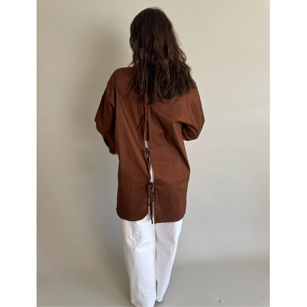 LULULIA Lululia dam skjorta LuVanessa 7178 Shirt Brown