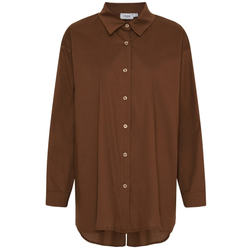 LULULIA Lululia dam skjorta LuVanessa 7178 Shirt Brown