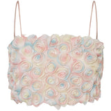 Vero Moda MARIE JEDIG x SOMETHINGNEW - SNMILLY SL SHORT TOP Top Spun Sugar MULTI AOP