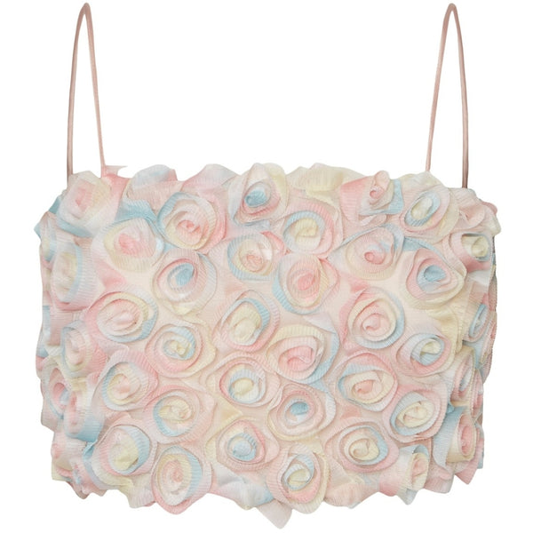 Vero Moda MARIE JEDIG x SOMETHINGNEW - SNMILLY SL SHORT TOP Top Spun Sugar MULTI AOP