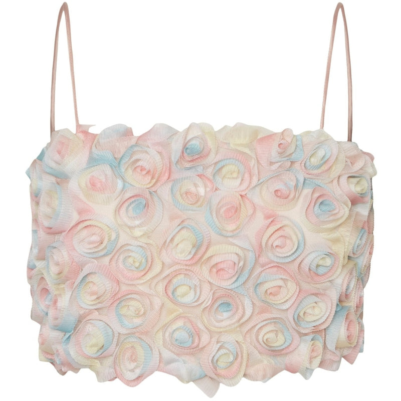 Vero Moda MARIE JEDIG x SOMETHINGNEW - SNMILLY SL SHORT TOP Top Spun Sugar MULTI AOP