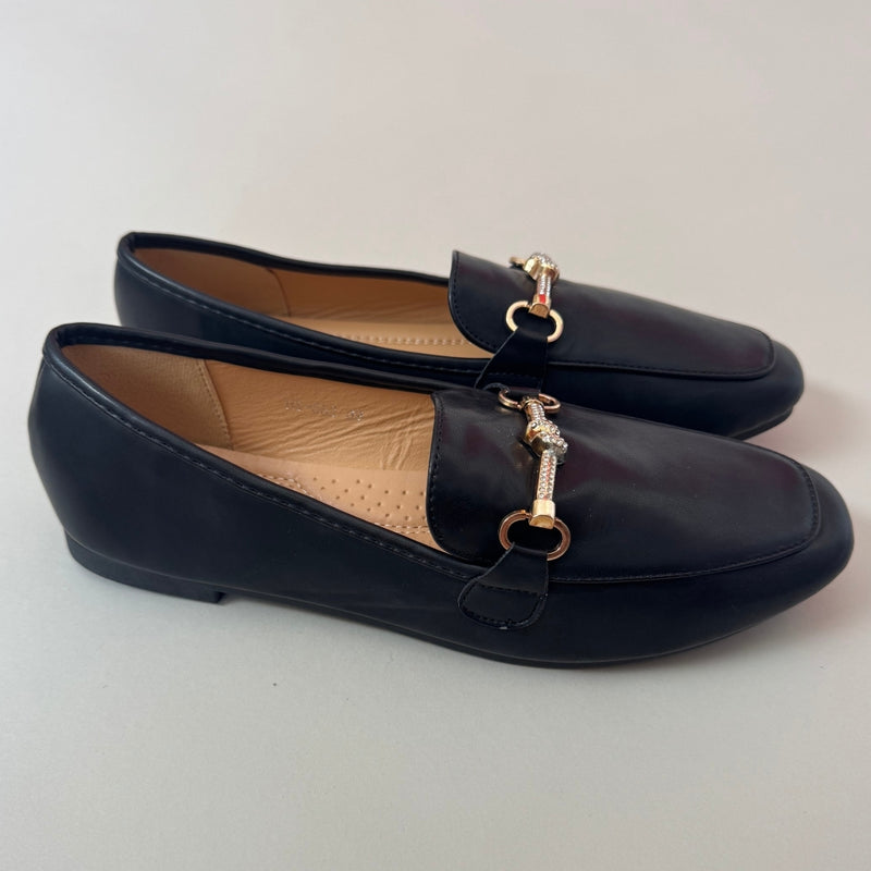 SHOES Madeline dam loafers H8-562 Shoes Black