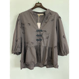 MARTA DU CHATEAU Marta Du Chateau Dam Blus MdcSafiya Blouse Castagno