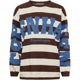 MARTA DU CHATEAU Marta Du Chateau Dam Sweatshirt MdcNerina Sweatshirt Choco/Jeans Blue