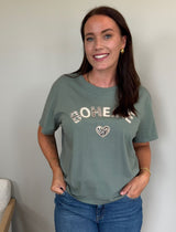 MARTA DU CHATEAU Marta Du Chateau Dam T-shirt MdcLuana T-shirt Kaki