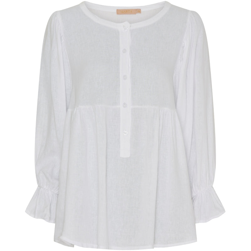 MARTA DU CHATEAU Marta Du Chateau dam blus MdcCoco 6137 Blouse White