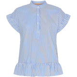 MARTA DU CHATEAU Marta Du Chateau dam blus Mdclia Blouse SkyblueStripe4mm