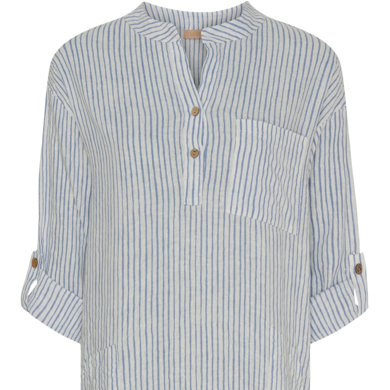 MARTA DU CHATEAU Marta Du Chateau dam klänning MdcNess Dress Panna Jeans 1395 Stripe