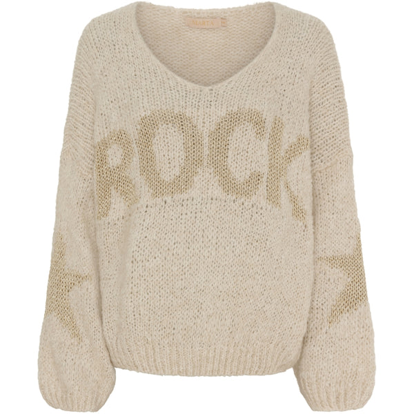 MARTA DU CHATEAU Marta Du Chateau dam stickad Ada Knit Beige