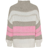 MARTA DU CHATEAU Marta Du Chateau dam stickad MdcMaddy Knit Bianco/Beige058/Fuxia Chiaro086