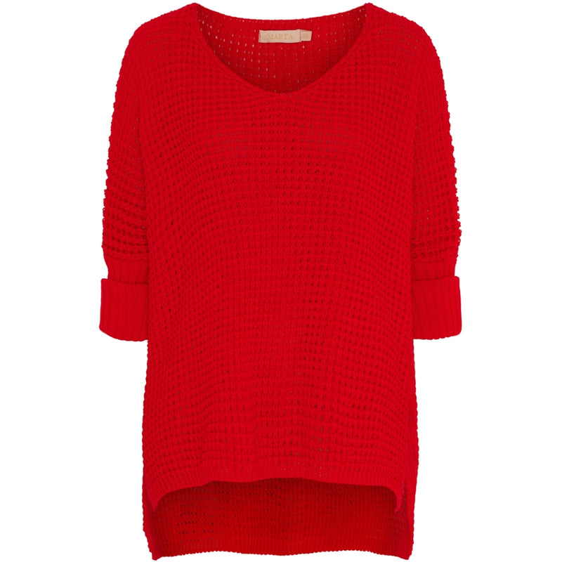 MARTA DU CHATEAU Marta Du Chateau dam stickad MdcMille Knit Red3083