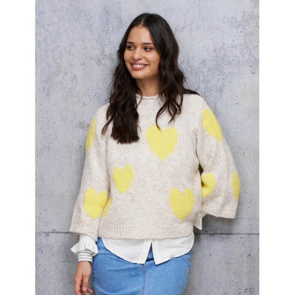 MARTA DU CHATEAU Marta Du Chateau dam stickad MdcPriscilla Knit Calce/Lemon